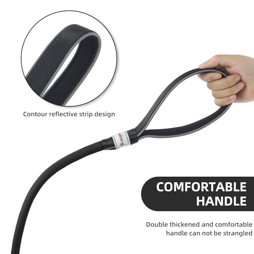 Wisedog 1.9m Black Tough Rope Long Line Lead with Soft Padded Handle for Dogs - Image 2