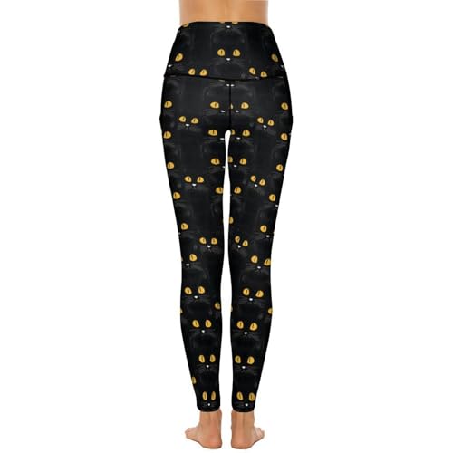 Legging d'entraînement confortable avec poches imprimé chat - 5
