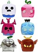 Blox Fruits Plush,6PCS Blox Fruits Plushies Toy,6 inch Soft Stuffed Animal Plushie Doll Gift for Kids and Fans. (6PCS-A)