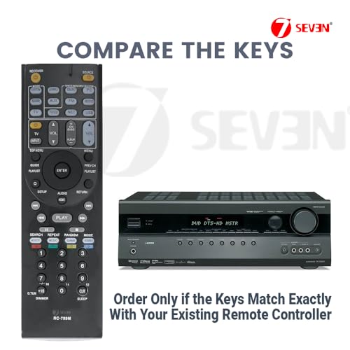 7SEVEN® RC-799M Compatible Remote Control for Original Onkyo Home Theatre Music System AV Receiver and Suitable for TX-NR414 NR515 NR717 SR507S SR507 | HT-R391 R558 R590 R591 S5500 Models 2 41wcZaQqJZL