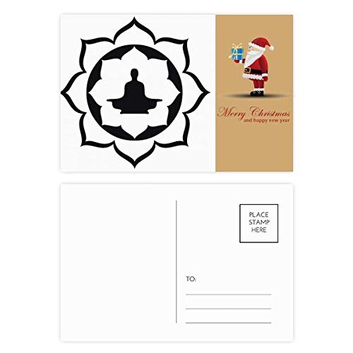 Cartes postales lotus et père Noël - Lot de 20 pour vœux originaux