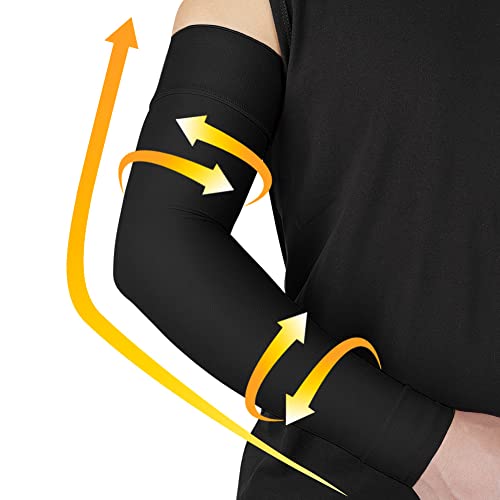 beister Medizinische Kompression Arm Sleeve Damen & Herren (1 Stück), 20-30 mmhg Kompressionsärmel mit Gepunktetem Silikonband, Ellbogenbandage, Armbandage für Krampfadern, Lymphödem, Arthritis.