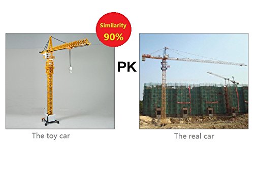 Tipmant Large Size Alloy Die-Cast Model Toy Diecast Tower Slewing Crane Truck Vehicle Miniature Car 1:50 Gift For Kids Height 20 Inch #TOP7