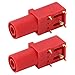 PCB Banana Socket,2pcs PCB Panel Socket 4mm Welded Type Good Electrical Conductivity Safety Banana Socket for Multimeters Voltage Testing(red)