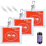 Qualirey 3 Pcs Mosquito Attractants for All Bug Zapper Bait Refill, Safe Mosquito Lures Fly Bait, Clip on Mosquito Trap Attractant Bait Hang Bug Zapper Refill for Indoor Outdoor