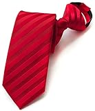 Zipper Ties For Men Zip up Neckties Scarlet Red Jacquard Woven Silk Tie Wedding Party Necktie For Groom
