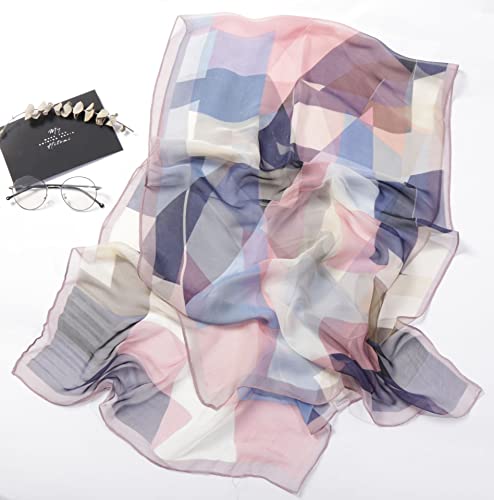 Chiffon Scarf Women - Shawls and Wraps Ladies Scarves Lightweight Print Scarfs2