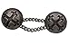 Produktbild 1 Stück silber, Kettenknöpfe, Knöpfe Metall geschwärzt 16mm, Kette ca.40mm zum Annähen DIY