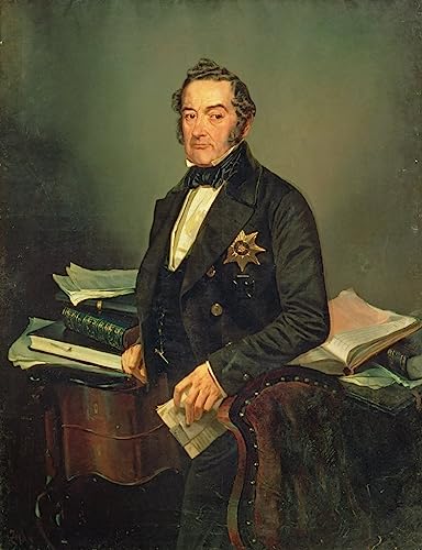 Impression sur toile de maître de Mihaly Von Zichy - Portrait d'Ivan Tolstoï 60x90cm