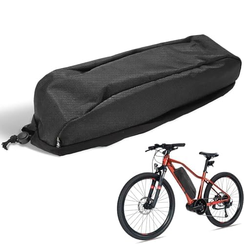 BORDSTRACT Protezione Batteria per Bicicletta, Custodia Protettiva per Batteria per Bici Impermeabile Copertura, Anti Fango Borsa, Copribatteria Copri (Nero)