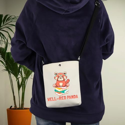 Bolso Tote con diseño de panda rojo miniatura 6