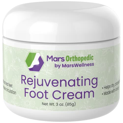 Mars Orthopedic Rejuvenating Foot Cream for Dry Cracked Feet, Diabetic & Soreness – Natural Fast Acting Moisturizing Feet Repair Cream for Pain, Itchiness & Neuropathy – Made in the USA – 3 Ounces