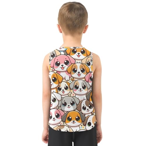 susiyo Cute Little Dogs Boys Sleeveless Tank Top Girls Athletic T Shirt3