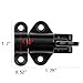 INIRET 2 Packs Self-Closing Latches，Black Spring Door Lock，Resilient Bolt Latch Aluminum Alloy Safety Automatic Spring Barrel Door Lock with Screws，Used for Wooden Door，Wooden Window and Cabinet etc