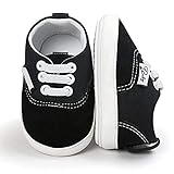 Clowora Unsex Baby Boys Girls Shoes,Infant Non Slip Soft Sole Slippers Toddler Flat Lazy Loafers (041/All Black, Infant, 12 Months, Age Range, US Footwear Size System, 18 Months, Medium)