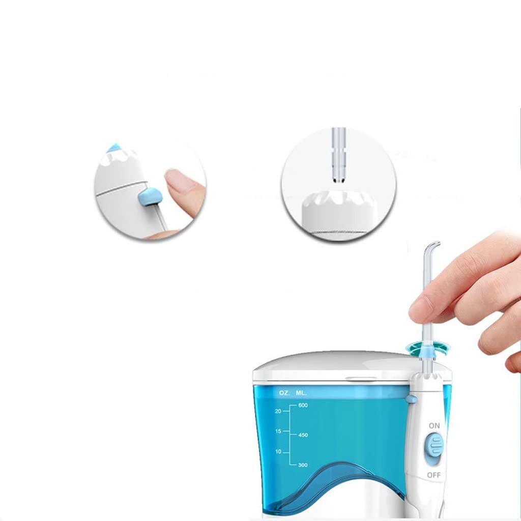 Kanduo JSY Irrigador Bucal Flosser de Agua eléctrico de Escritorio for el hogar con Herramienta de eliminación de Placa Dental de 7 Puntas Eléctrico Portátil