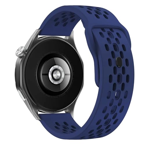 VMBVBHMDF Correa De Silicona Con Orificios De 18 Mm, 20 Mm Y 22 Mm For Samsung Galaxy Watch 6, 5 Y 4. Compatible Con Pulseras Huawei GT4, 3 Y GT2 Pro. Compatible Con Correas Garmin Vivoactive 4.(Dark