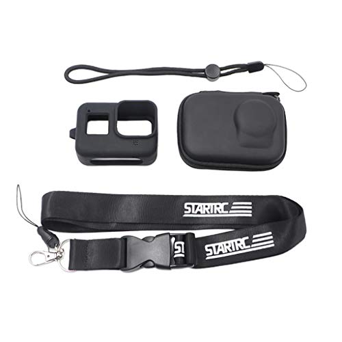 NEWMIND 2set Impermeável Pu Case + Capa de Silicone + 2 Colhedor para GoPro Hero 8