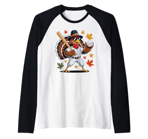 Baseball Turkey 67 Meme Thanksgiving for Boys Toddlers Kid Raglan Baseball Tee