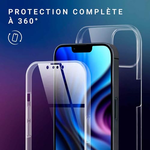 Coque tactile iPhone 14 transparente protection complète à 360° - 2