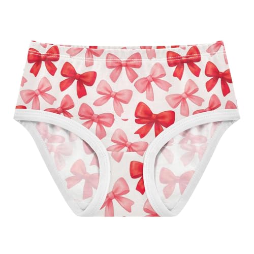 Joisal Colorful Toddlers Underwear Floral 2t Cotton Cute Panties Girl Red Pink Bows White Briefs Undies Kids