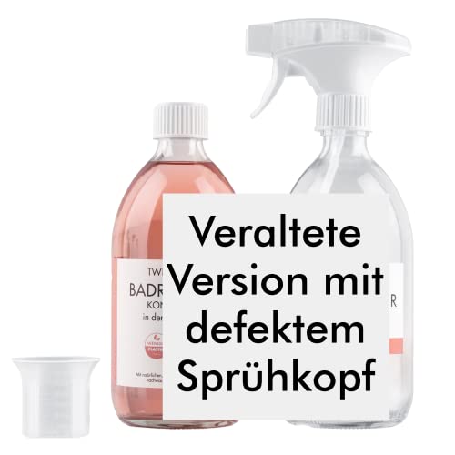 TWENTYLESS Badreiniger Starter-Set | Natürliches und ergiebiges Reinigungskonzentrat, Reinigungsmittel | 1 Glasflasche (500ml) ersetzt 20 Plastikflaschen Cover