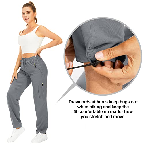 Toomett 202204-XJ-6608US-GREY-2XL Women'S Hiking Cargo Pants Quick Dry Upf50+ Outdoor Pants thumb #2