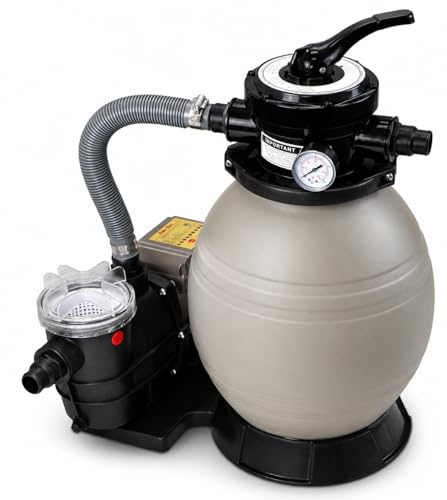 XtremepowerUS 13 Sand Filter Pump System for Above Ground Pools 3/4 HP 2460 GPH Pool Pump with Timer 4-Way Multi-Port Valve for Pools Up to 10 000 Gallons