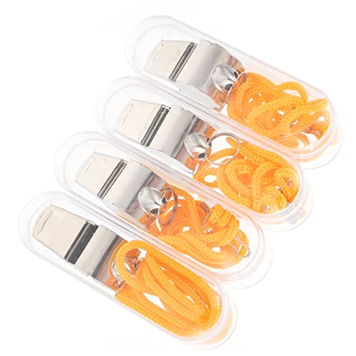 OSOLADY Whistle for Referees Blue Stainless Steel Outdoor Sports Whistle Hanging Rope Pendant