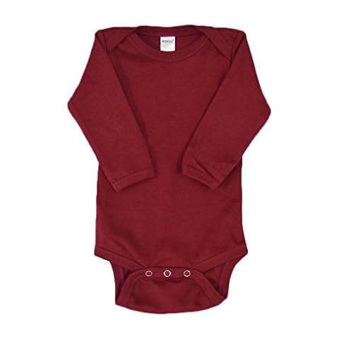 Monag Unisex Baby Bodysuits (6-12M, Maroon) Cover