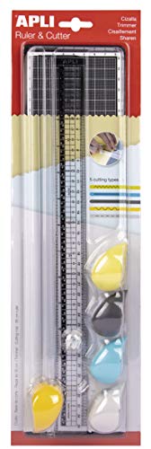 Preisvergleich Produktbild APLI 17682 Schere mit Lineal mit 5 Schnitten, Unica