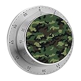 Timer magnetico manuale da cucina con mimetica militare verde per cucinare, simpatici timer per uova, orologio con conto alla rovescia rumoroso, timer meccanico con conto alla rovescia per aula, pa