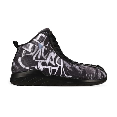 Men's Women's High Top Sneakers Unique Lace Up Lightweight Non Slip Outdoor Basketball Shoes3