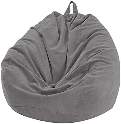 Kisbeibi Bean Bag Chair Cover (No Filler) Washable Ultra Soft Corduroy Sturdy Beanbag Cover(Blue,size:70x80cm)