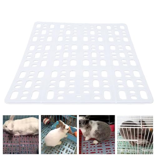 Alfombrilla para jaula de conejo modular y lavable en color blanco 5