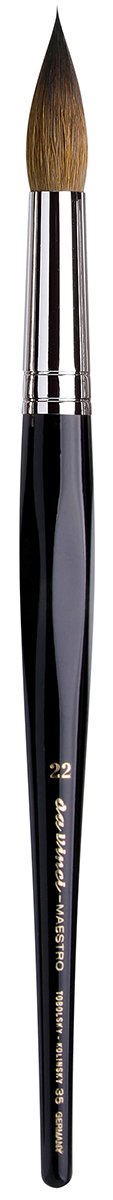 da Vinci Watercolor Series 35 Maestro Paint Brush, Round Long Taper Kolinsky Red Sable, Size 22