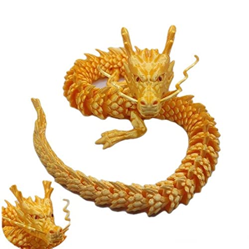 Cygurt Cross-Border 3D Printing Joint Movable Chinese Dragon Creative Ornaments Decorations Model Hand-Made Fish Tank Landscape #TOP4