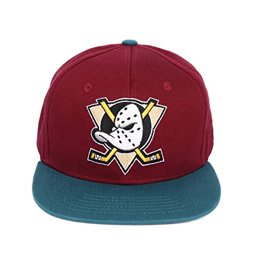 Image of TRIVINKIN Mighty Ducks hat Men's Duck hat Hockey Cap Adjustable Snapback Baseball Hat with Embroidered Logo Size (S-XL)