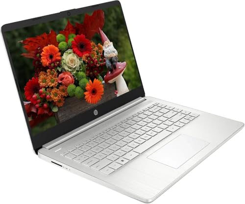 Image of HP AI-Powered 14 inch HD Laptop with Microsoft Office and 1TB Cloud Storage Included for 1-Year| 4GB RAM|128GB SSD| Intel 4-Core CPU| Webcam| Wi-Fi| Bluetooth|Ultra Light|Win 11| RK Bundle| Silver