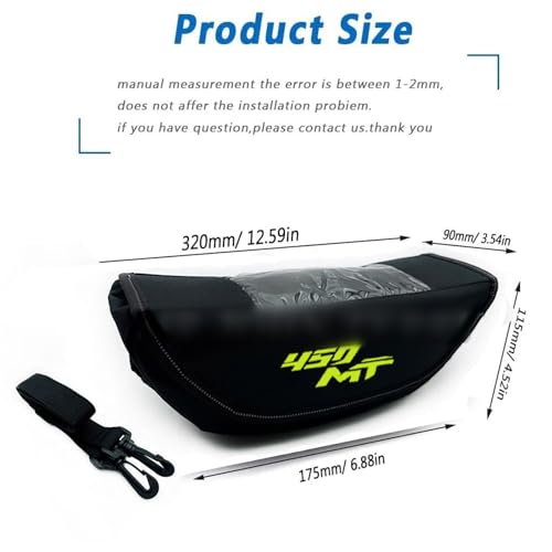 Sac de voyage pour guidon moto étanche et anti-poussière spécial 450MT