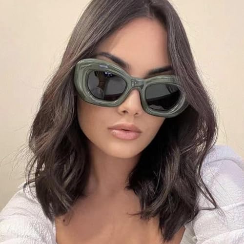 Large Size Cat Eye Sunglasses for Women Fashion Sunshade Mirror Outdoors Thicken Candy Color Eyeglass Uv4003