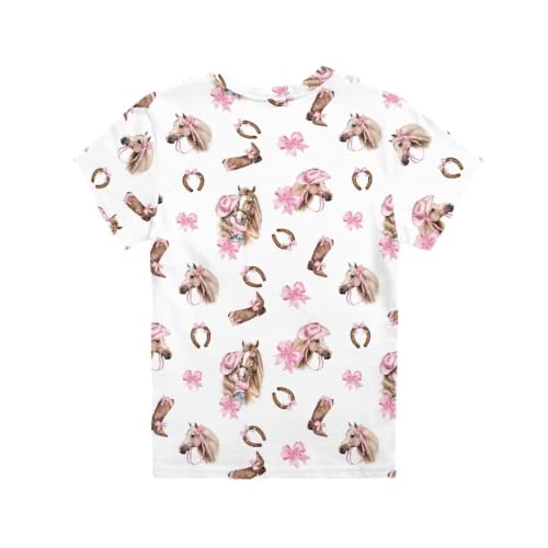 Image of Renewold Kids Novelty T-Shirt for Girls Boys Short Sleeve Crewneck Summer Tee Soft Breathable Graphic Shirt for Age 2-16
