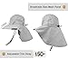 SUN CUBE Wide Brim Sun Hat with Neck Flap, Fishing Hiking for Men Women Safari, Neck Cover for Outdoor Sun Protection UPF50+ | Light Gray
