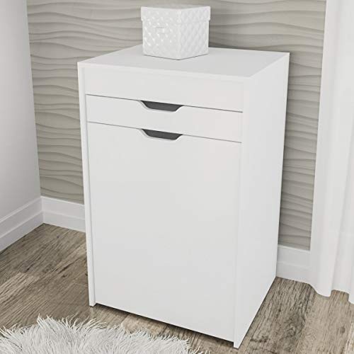 Penteadeira Compacta PE2007 Tecno Mobili Branco - Branco/Tecido 408
