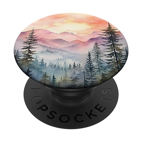 Mountains Wilderness Forest Hiking Pine Tree Nature PopSockets Standard PopGrip