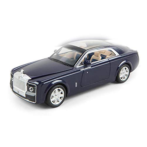 BWHM Modelo De Coche Famoso para Rolls-Royce Swipetail Modelo De Aleación 1/24 Coche De Simulación Modelo De Coche De Metal De Lujo Sonido Y Luz Decoración De Coche Regalo (Color : Azul, Size : A) Cover