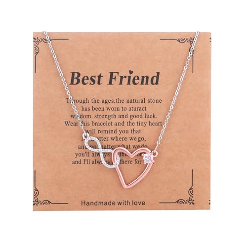 Z ZACHÉ Dainty Heart Necklace for Women Wife Daughter Friend Birthday Gift Charm Gold/Silver/Rose gold Heart Choker Necklace, Medium, Brass, No Gemstone