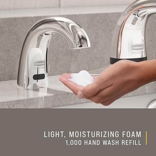 Image of Rubbermaid Commercial Products OneShot Moisturizing Foam Hand Soap Refill, 800mL, Green Seal Certified, Compatible with RCP's Touchless OneShot Foam Dispensers, for Restrooms in Offices