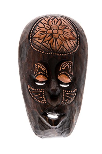 Ciffre 20cm Holz Maske Holzmaske Wandbehang Skulptur Figur Fair Trade Deko HM2000015