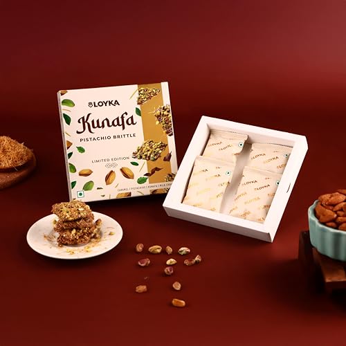 Image of Loyka Kunafa Pistachio Brittle (4 pcs) Premium brittle with Caramel, Pistachio & Kunafa Crunch